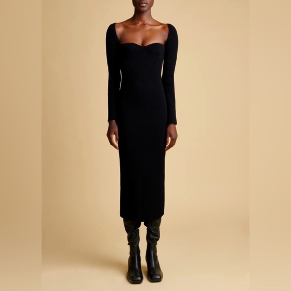 KHAITE long sleeve bustier Beth dress XS - Picture 1 of 5